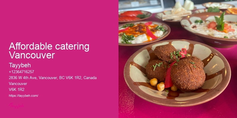Syrian Food Catering for Weddings Vancouver