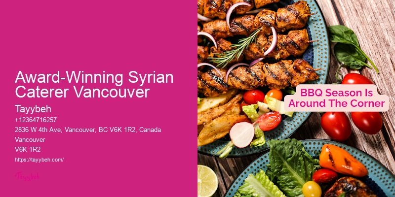Syrian cuisine catering Vancouver