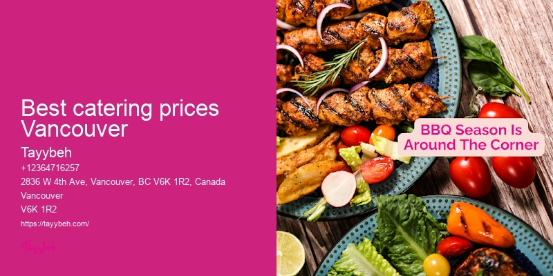 Vancouver catering company specials