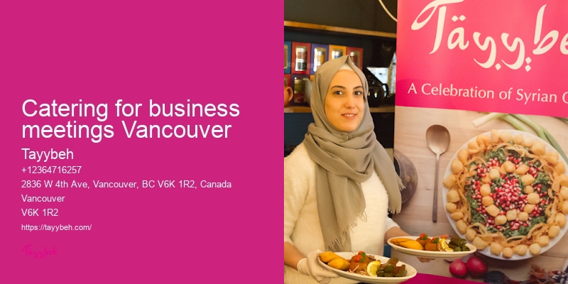Syrian Food for Community Events Vancouver