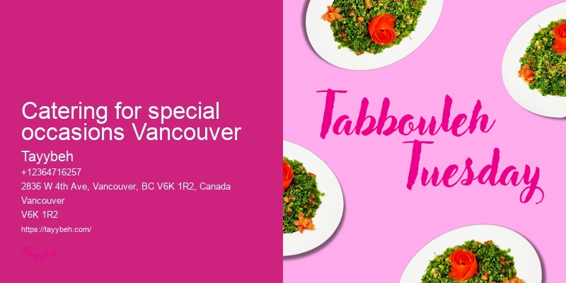 Middle Eastern Event Catering Vancouver