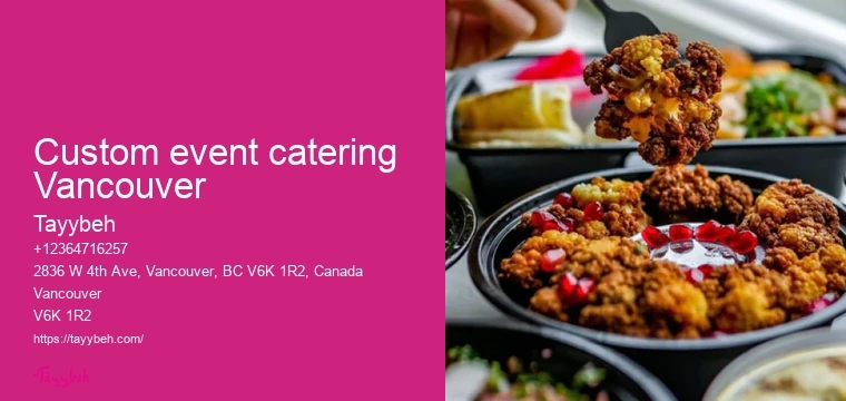 Vancouver event catering packages
