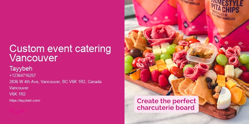 Personalized Catering Menus Vancouver
