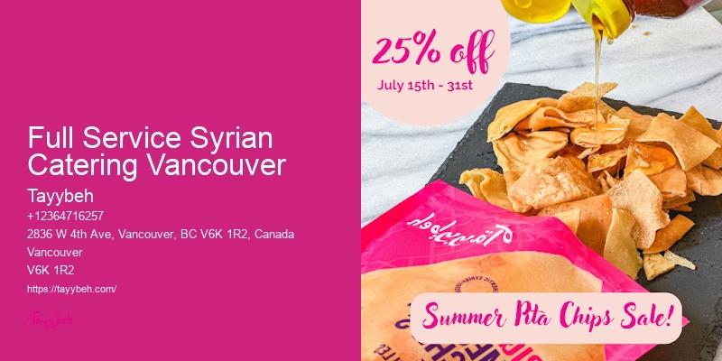 Syrian Food for Office Events Vancouver