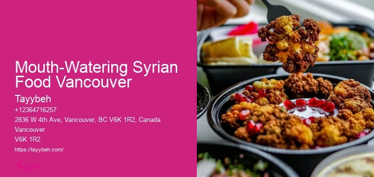 Syrian Food Services Vancouver