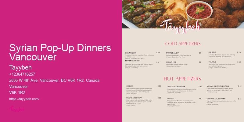 Vancouver catering with diverse menu options