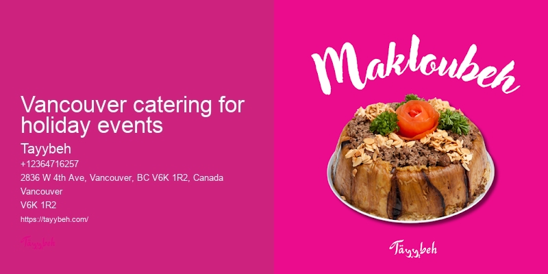 Syrian Caterers Near Me Vancouver