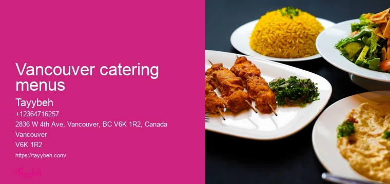 Vancouver gourmet dinner catering