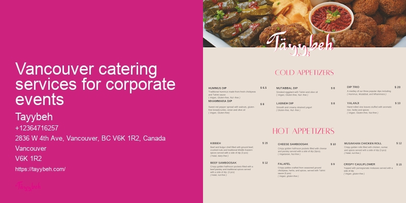 Catering for private parties Vancouver