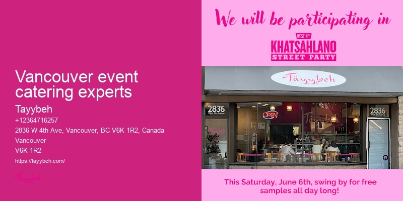 Award-Winning Event Catering Vancouver